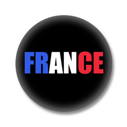 Frankreich Schriftzug Button