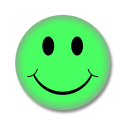 Grüner Smilie Button