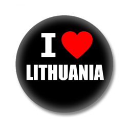 Litauen Ansteckbutton - I Love Lithuania