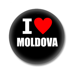 Moldawien Ansteckbutton - I Love Moldova
