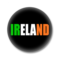Irland Schriftzug Button