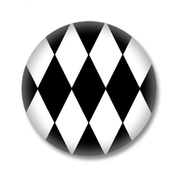 Karierter Button Badge / Ansteckbutton - K08