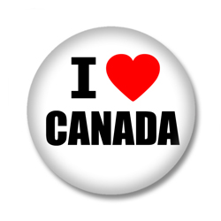 Kanada Button — I love Canada
