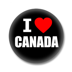 Kanada Ansteckbutton — I love Canada