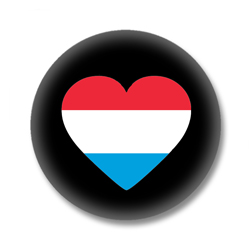 Luxemburg Button - Flagge als Herz