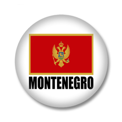Montenegro Button - Flagge als Herz