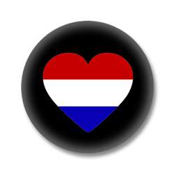 Niederlande Button - Flagge als Herz