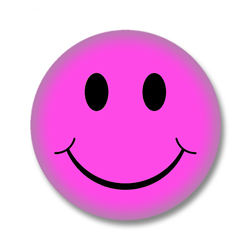 Pinker Smilie Button