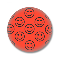 Roter Smilies Button