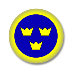 Schweden Button — Schwedische Kokarde