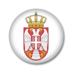 Serbien Wappen Button