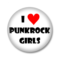 I Love Punkrock Girls - Sprüche Button Badge