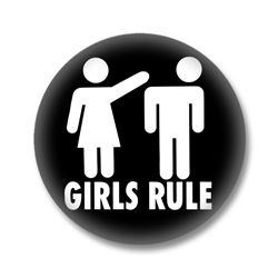 Girls Rules - Sprüche Button Badge