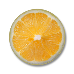 Orange Kitsch Button Badge / Ansteckbutton