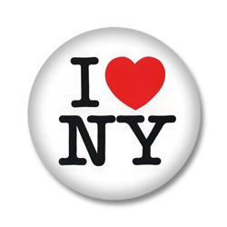 I love NY - Button Badge / Ansteckbutton
