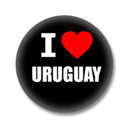 Uruguay Ansteckbutton — I love Uruguay