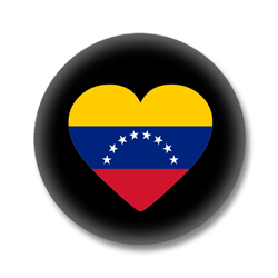 Venezuela Button — Flagge von Venezuela als Herz