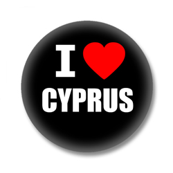 Zypern Ansteckbutton — I love Cyprus