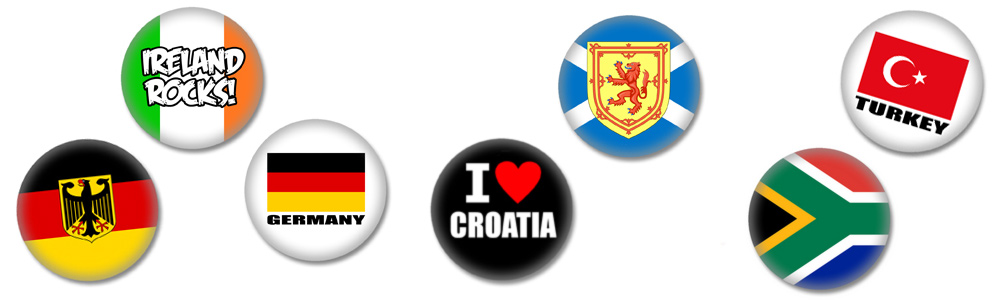 Flaggen Buttons